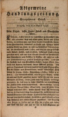 Allgemeine Handlungszeitung Montag 2. April 1787