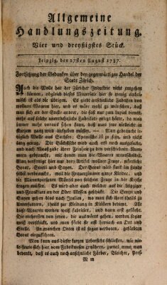 Allgemeine Handlungszeitung Montag 27. August 1787