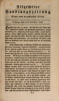 Allgemeine Handlungszeitung Montag 1. Oktober 1787