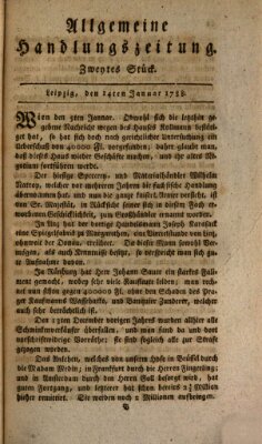 Allgemeine Handlungszeitung Donnerstag 17. Januar 1788