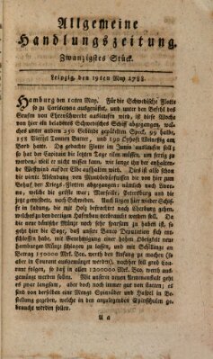 Allgemeine Handlungszeitung Montag 19. Mai 1788