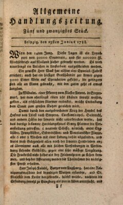 Allgemeine Handlungszeitung Montag 23. Juni 1788