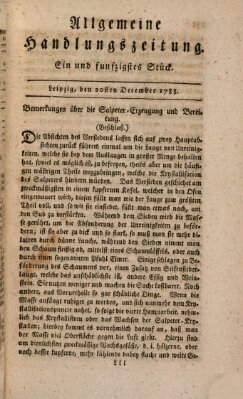 Allgemeine Handlungszeitung Samstag 20. Dezember 1788