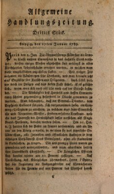 Allgemeine Handlungszeitung Samstag 17. Januar 1789