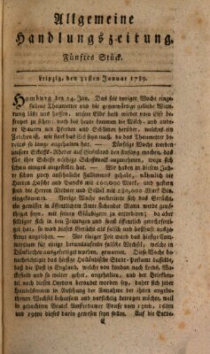 Allgemeine Handlungszeitung Samstag 31. Januar 1789