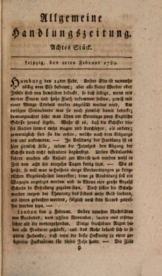 Allgemeine Handlungszeitung Samstag 21. Februar 1789