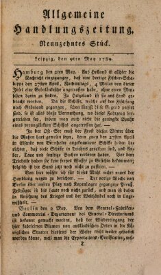 Allgemeine Handlungszeitung Samstag 9. Mai 1789