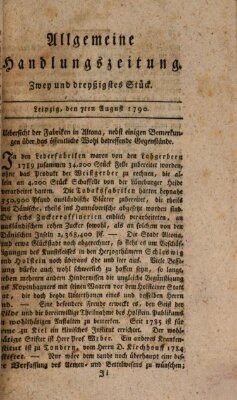 Allgemeine Handlungszeitung Samstag 7. August 1790