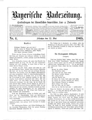 Bayerische Badezeitung Freitag 12. Mai 1865