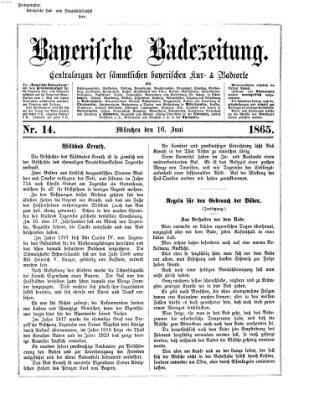 Bayerische Badezeitung Freitag 16. Juni 1865