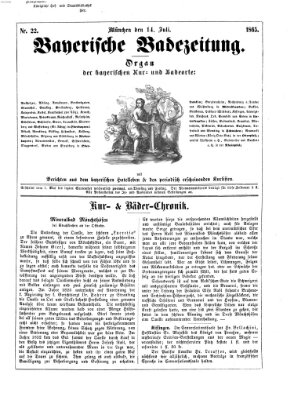 Bayerische Badezeitung Freitag 14. Juli 1865