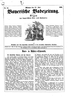 Bayerische Badezeitung Freitag 21. Juli 1865