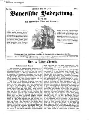 Bayerische Badezeitung Freitag 28. Juli 1865