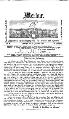 Merkur Samstag 28. Dezember 1867