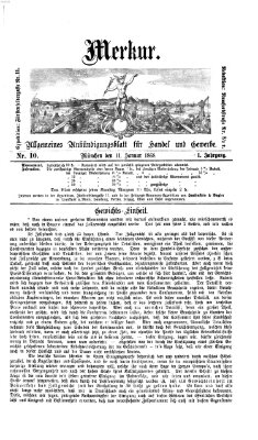 Merkur Samstag 11. Januar 1868