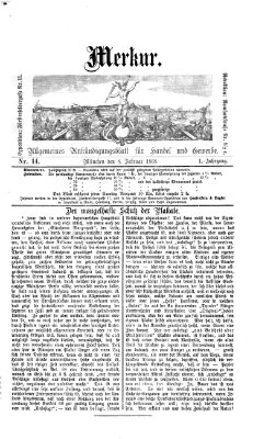 Merkur Samstag 8. Februar 1868