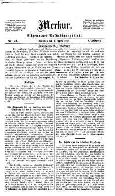 Merkur Samstag 4. April 1868