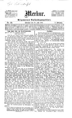 Merkur Samstag 25. Juli 1868