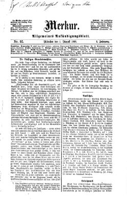 Merkur Samstag 1. August 1868