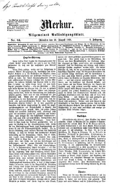 Merkur Mittwoch 26. August 1868