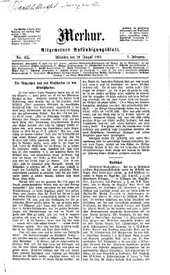 Merkur Samstag 29. August 1868