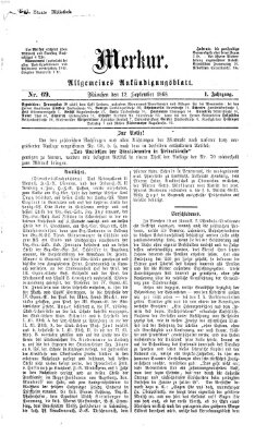 Merkur Samstag 12. September 1868