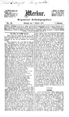 Merkur Mittwoch 7. Oktober 1868