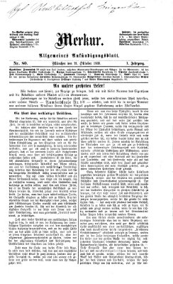 Merkur Mittwoch 21. Oktober 1868