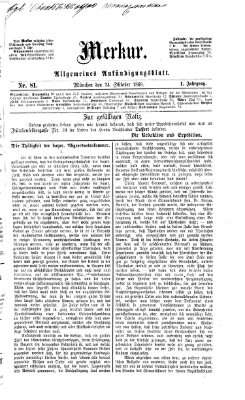 Merkur Samstag 24. Oktober 1868