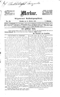 Merkur Samstag 31. Oktober 1868