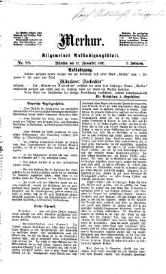 Merkur Mittwoch 18. November 1868