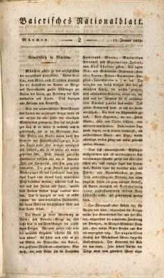 Baierisches National-Blatt Mittwoch 13. Januar 1819