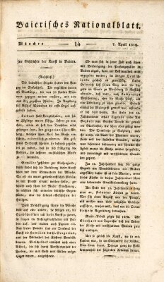 Baierisches National-Blatt Mittwoch 7. April 1819