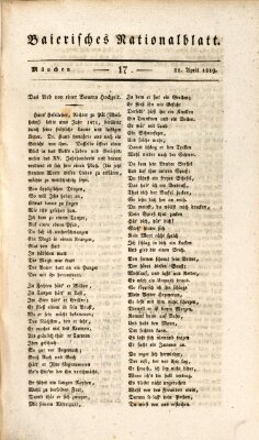 Baierisches National-Blatt Mittwoch 28. April 1819