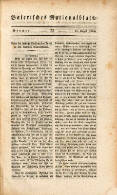 Baierisches National-Blatt Mittwoch 11. August 1819