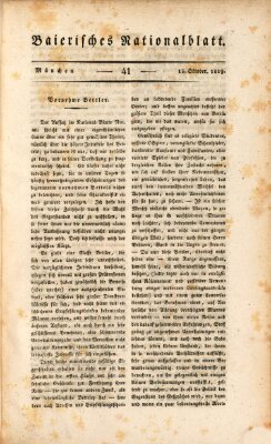 Baierisches National-Blatt Mittwoch 13. Oktober 1819