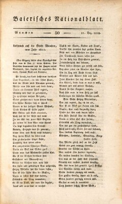 Baierisches National-Blatt Mittwoch 15. Dezember 1819