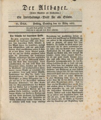 Der Altbayer Samstag 10. März 1832