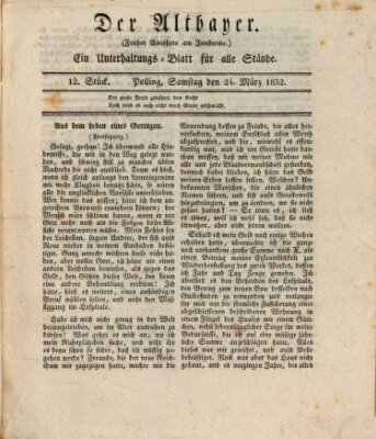 Der Altbayer Samstag 24. März 1832