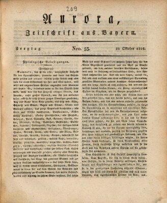 Aurora Freitag 31. Oktober 1828