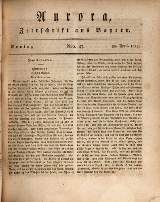 Aurora Montag 20. April 1829