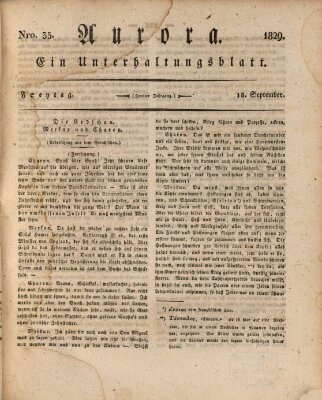 Aurora Freitag 18. September 1829