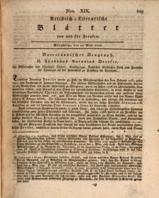 Neue artistisch-literarische Blätter von und für Franken Samstag 21. Mai 1808