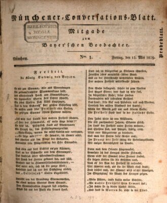 Münchener Conversations-Blatt (Bayer'scher Beobachter) Freitag 15. Mai 1829