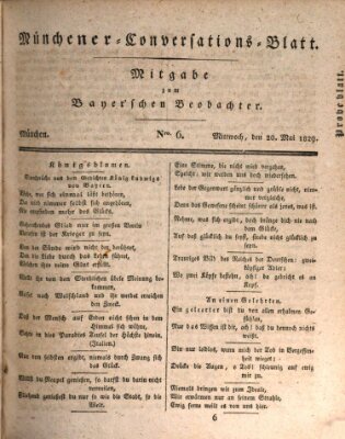 Münchener Conversations-Blatt (Bayer'scher Beobachter) Mittwoch 20. Mai 1829