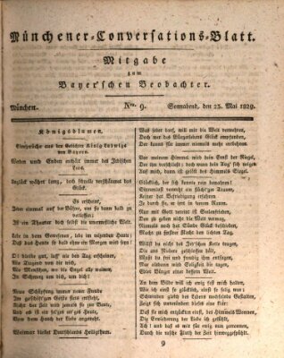 Münchener Conversations-Blatt (Bayer'scher Beobachter) Samstag 23. Mai 1829