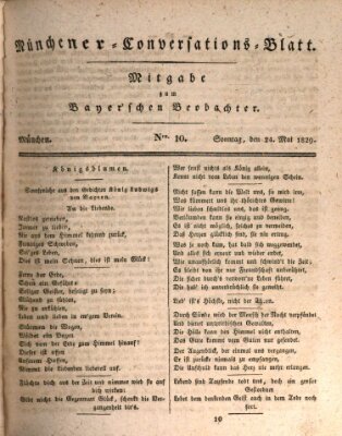 Münchener Conversations-Blatt (Bayer'scher Beobachter) Sonntag 24. Mai 1829