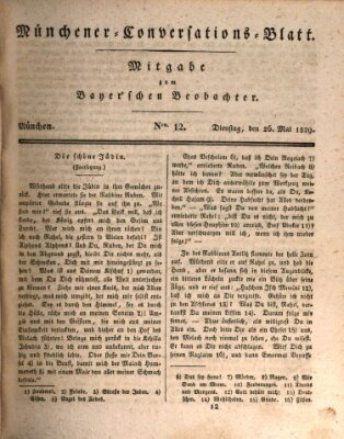 Münchener Conversations-Blatt (Bayer'scher Beobachter) Dienstag 26. Mai 1829