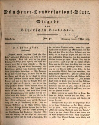 Münchener Conversations-Blatt (Bayer'scher Beobachter) Sonntag 31. Mai 1829