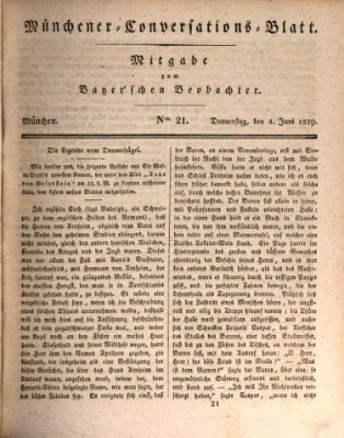 Münchener Conversations-Blatt (Bayer'scher Beobachter) Donnerstag 4. Juni 1829